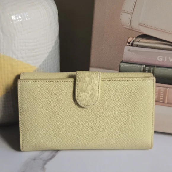 Alexander McQueen Yellow Saffiano Leather Trifold Wallet - Picture 5 of 16